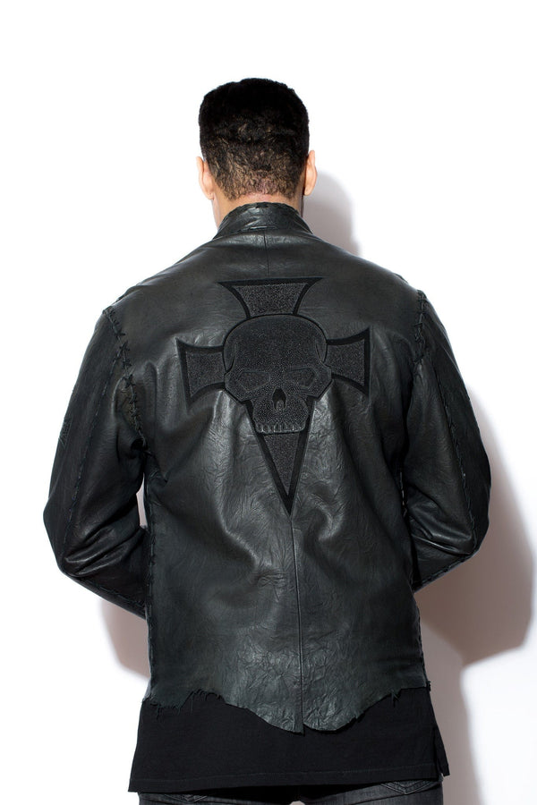 Men's West Coast Leather Skull Jacket